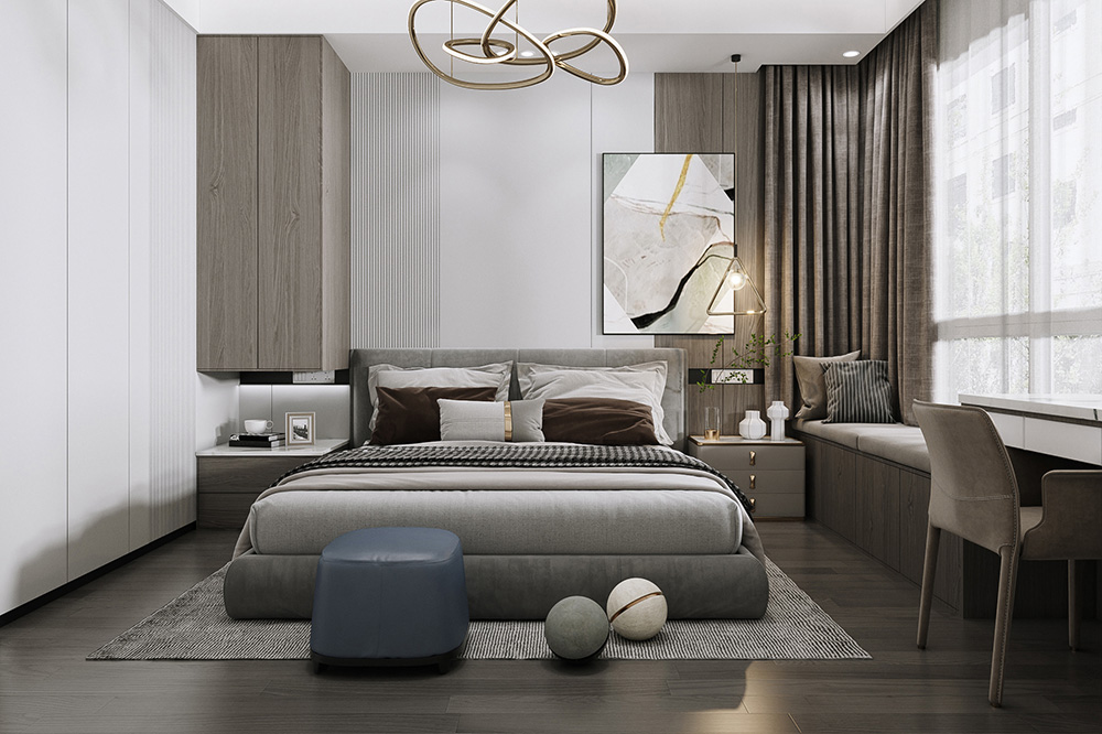 江灣山語(yǔ)城126m&sup2;現(xiàn)代輕奢風(fēng)格案例