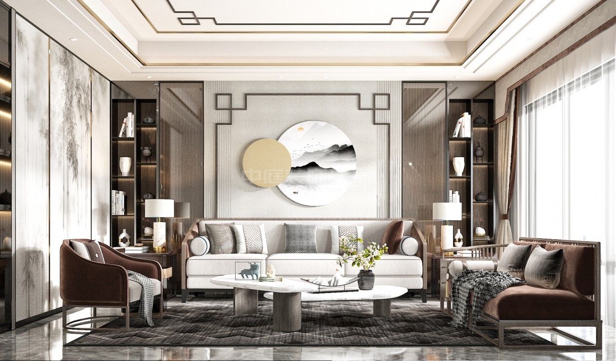 萊茵湖畔129m&sup2;新中式裝修風格